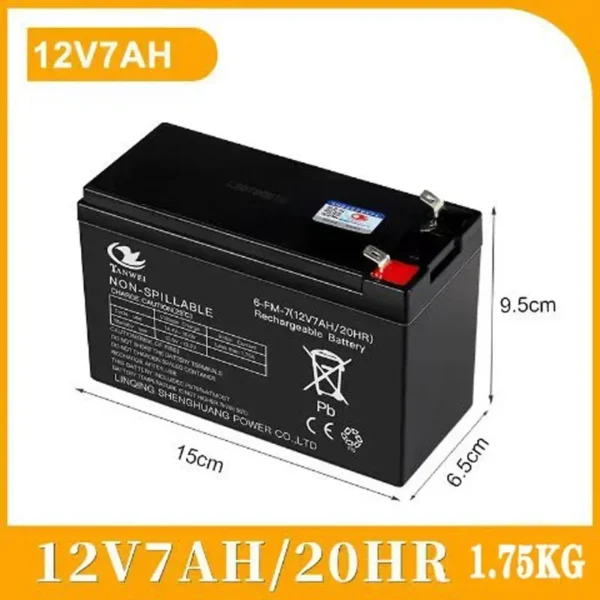 Bateria de potencia para vehículos eléctricos de niños, coches de juguete, motocicletas, cochecitos de bebé, baterías de 6V y 12V - Image 6