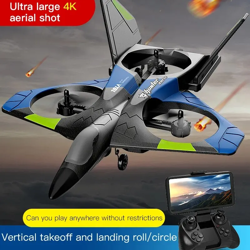 Avión planeador de espuma V27 con Control remoto, 2,4G, caza, Hobby, EPP, Dron con cámara, helicóptero, juguetes para niños